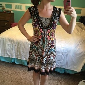 Colorful print dress